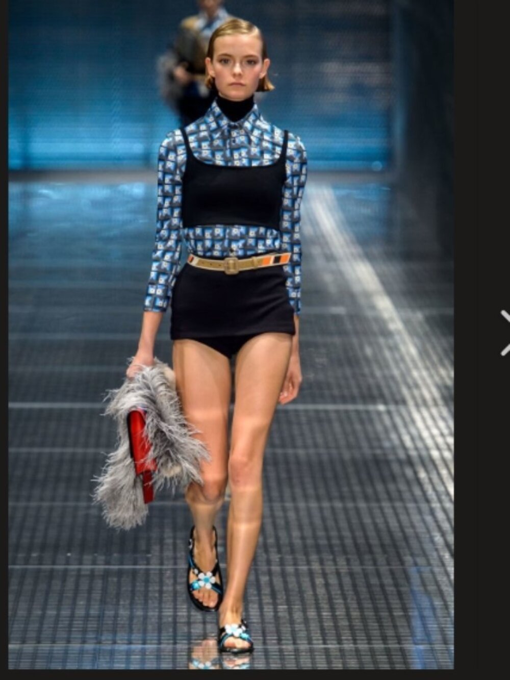 prada runway 2017 mini shorts